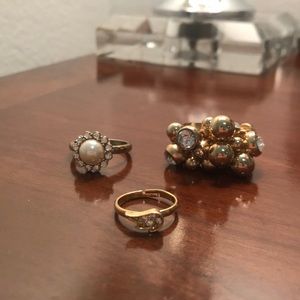THREE 3 GOLD RINGS